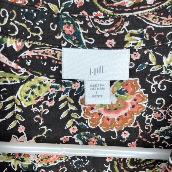 J. Jill Paisley Button Down Tunic Size LP - Picture 2 of 5